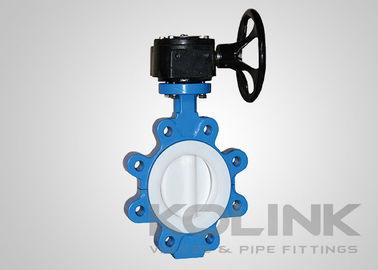 2pc PTFE সিটেড বাটারফ্লাই ভালভ কনসেন্ট্রিক, ওয়েফার ল্যাগড ফ্ল্যাঞ্জড ডুকটাইল আয়রন