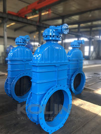 DIN 3352 F4 স্থিতিস্থাপক বসানো গেট ভালভ nonrising stem cast iron GGG40 GGG50